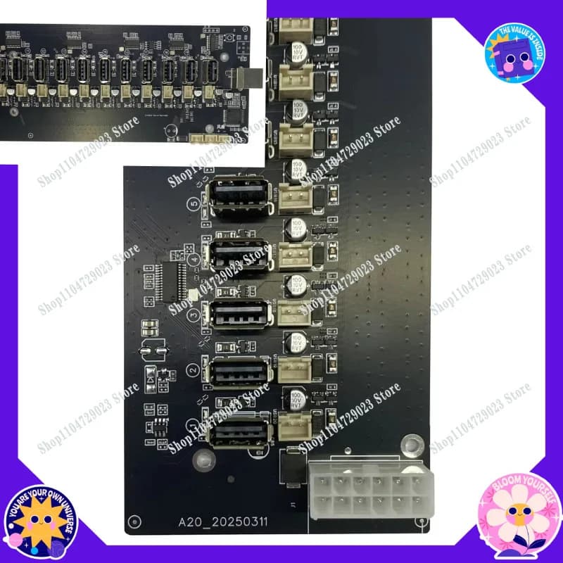 USB hub 22 port group control chassis PCBA circuit board data transmission circuit board Hub main board