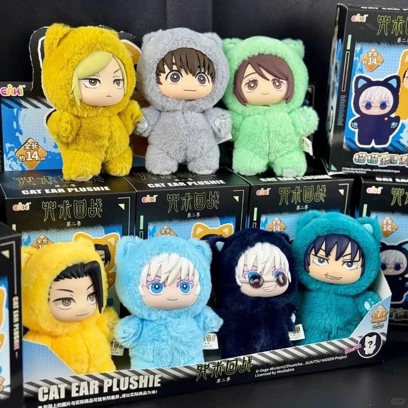 Disponibile - Bandai Kaisen 2: Serie di Peluche con Orecchie da Gatto - Blind Box, Mystery Box, Statuetta Anime, Bambola di Peluche, Decorazione, Regalo a Sorpresa per Festival