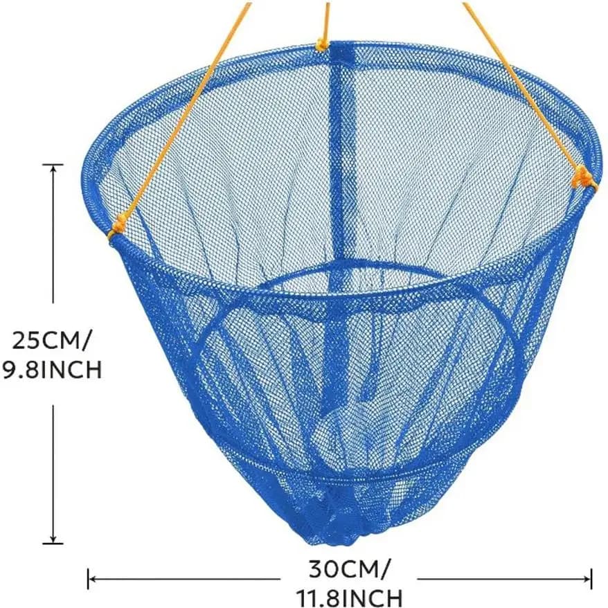Rete da Pesca Pieghevole Pesante con Maglia Rinforzata Robusta per la Cattura di Aragoste e Pesci, Design Pieghevole per una Comoda Manipolazione