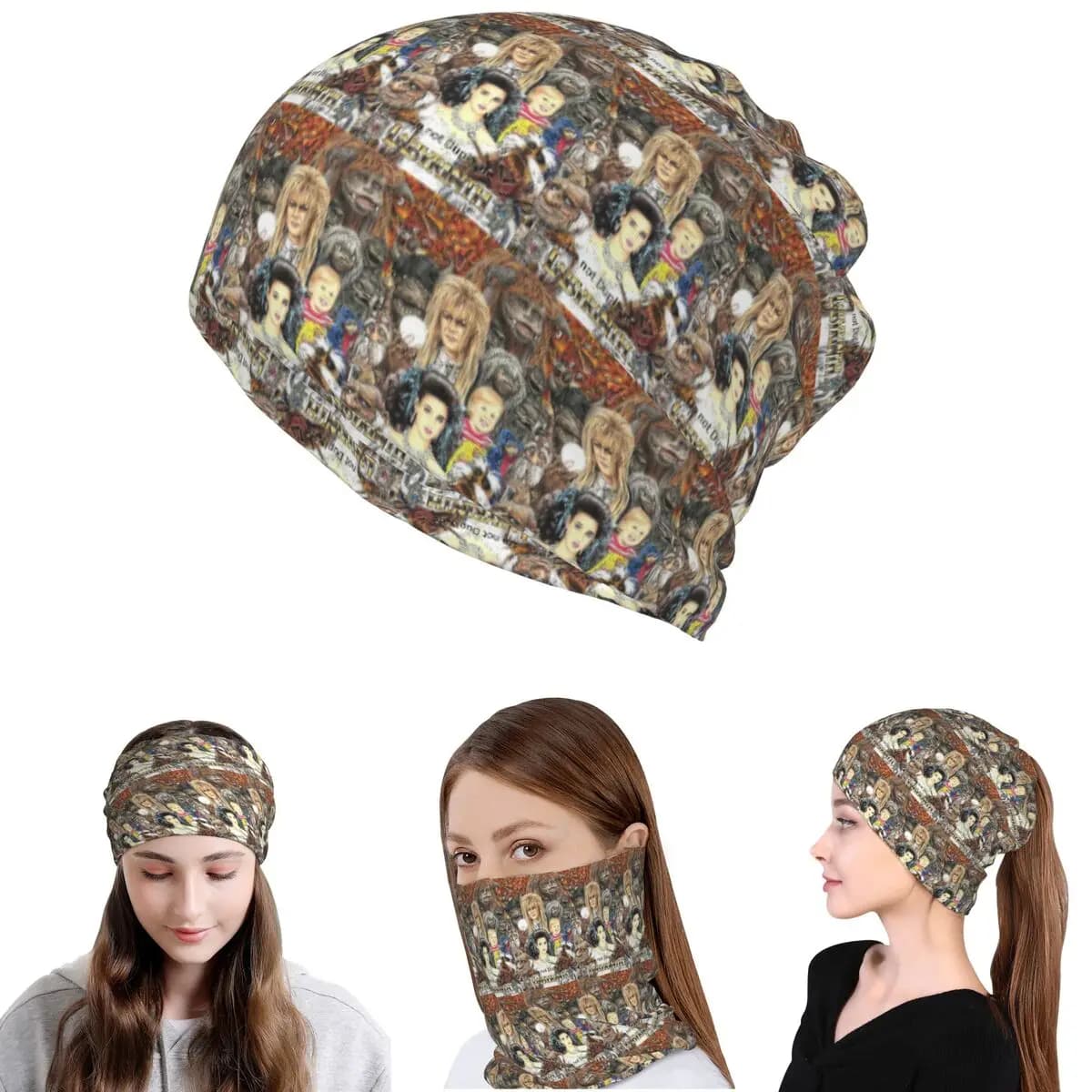 Labyrinth Top Sarah Ludo Goblins Inside Of The Fantasy Adventure Ambrosius Bandana Copricollo Sciarpa Fascia per la testa Berretto Cappello