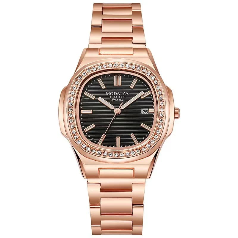New Women's Fashion watch calendar men's quartz watch in pink gold luxury women's watches Relogio Feminino simple wrist watches now