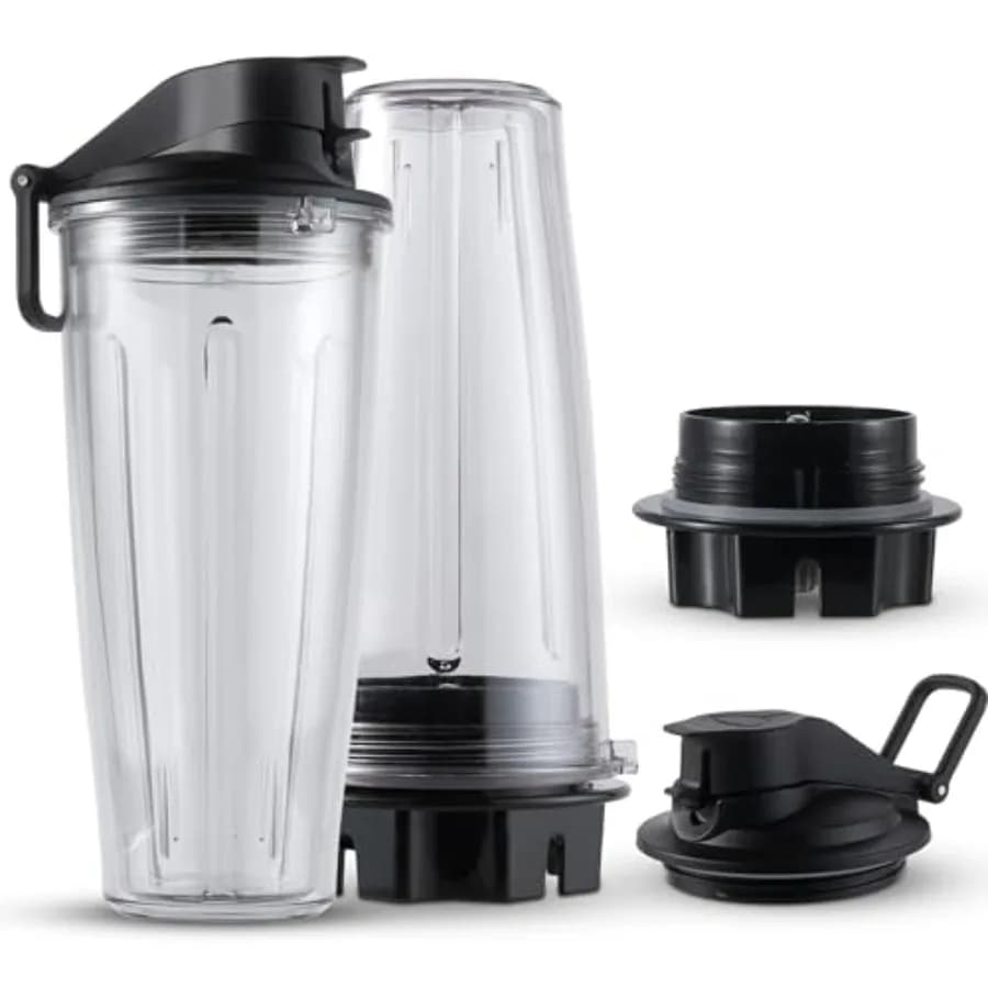 Adattatore per bicchieri personalizzati compatibile con i frullatori Vitamix Classic 5200, 5300, 6300, 6500, 7500, 780 e altri modelli + Due contenitori isolati da 20 oz senza BPA e a prova di perdite