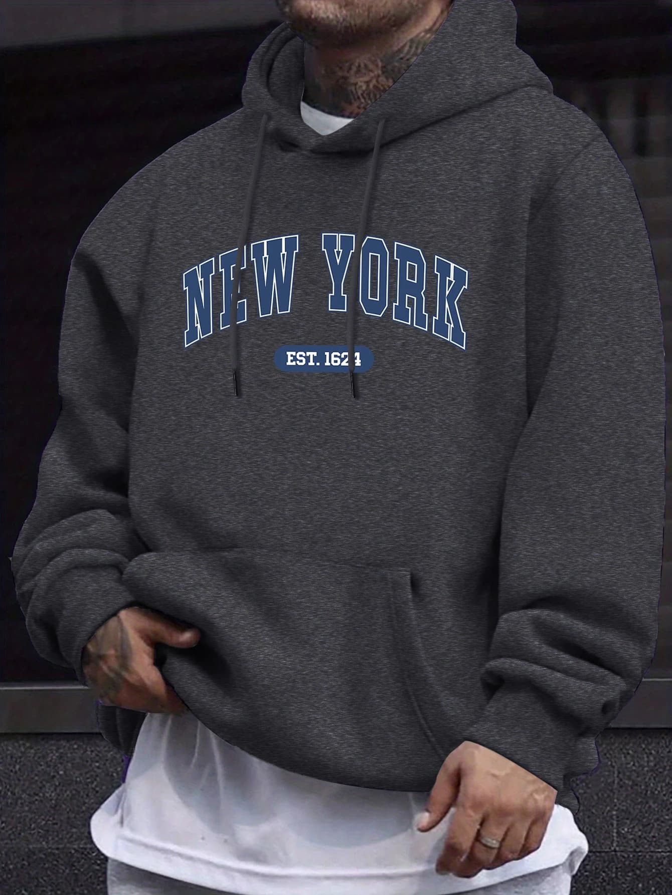 New York Creative Letter Print 12 Color Sweatshirt Male Long Sleeved Comfortable Hoodie Soft Autumn Top Street Casual Clothing