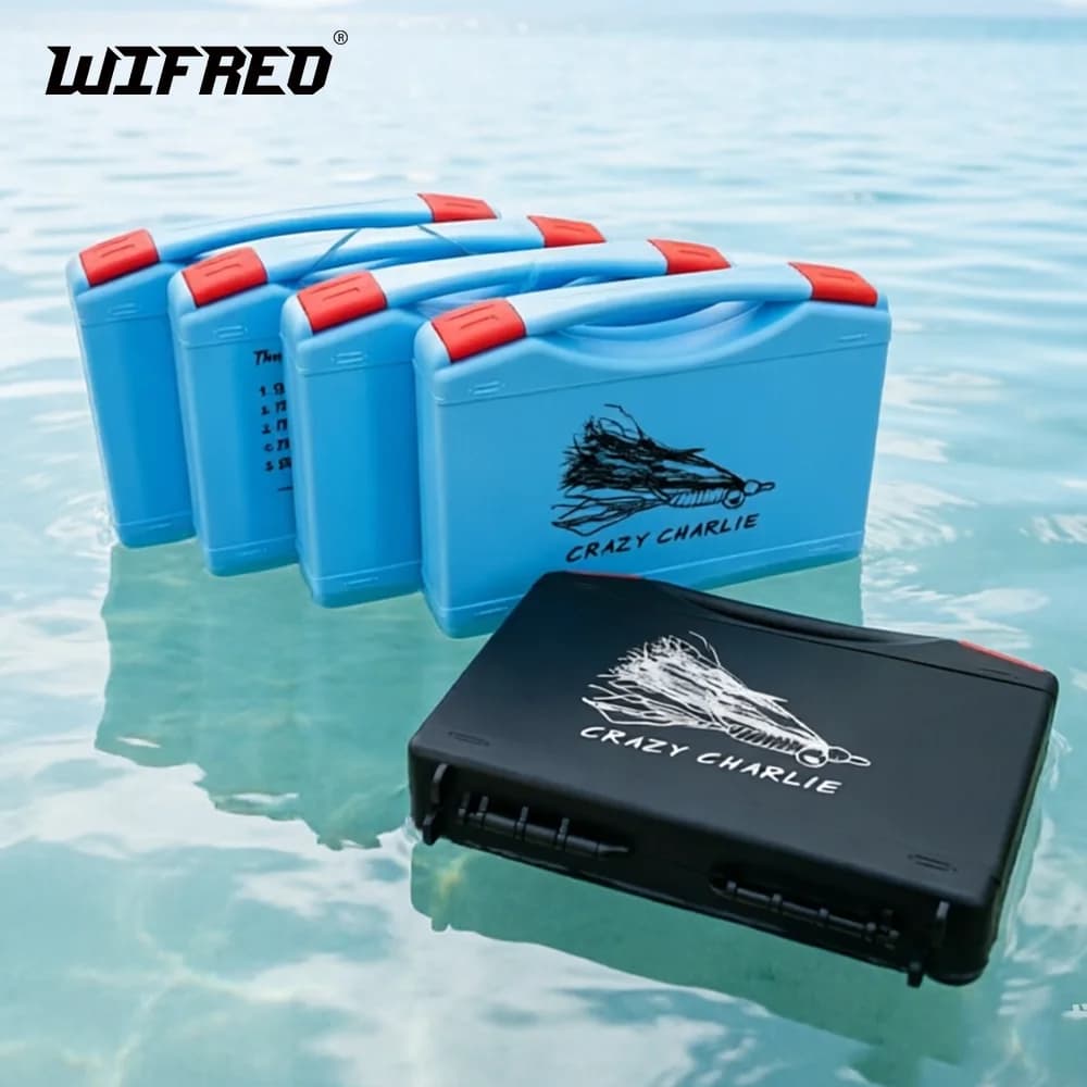 Fly Fishing Box Waterproof Tackle Storage Case for Crazy Charlie Flex Crab Portable Fly Container Saltwater Bait Lure Organizer