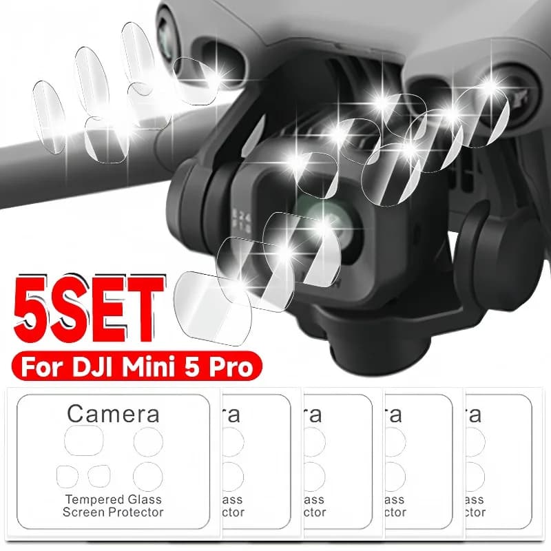 5-1Set Lens Film for DJI Mini 5 Pro Drone Camera Tempered Glass Camera lens Camera Protective Film for DJI Mini 5Pro Pro