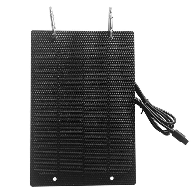 Pannello Solare ETFE 5W 5V con Uscita Type-C, Power Bank Solare per Telefoni Cellulari, Telecamere di Sicurezza, Illuminazione Stradale e da Giardino, 198*133mm