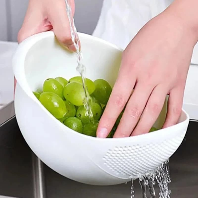 1 Piece - Silicone School Basket with Handle, Rice Bowl, Fruit Basket, Washing Basket, Domestic Kitchen Organizer