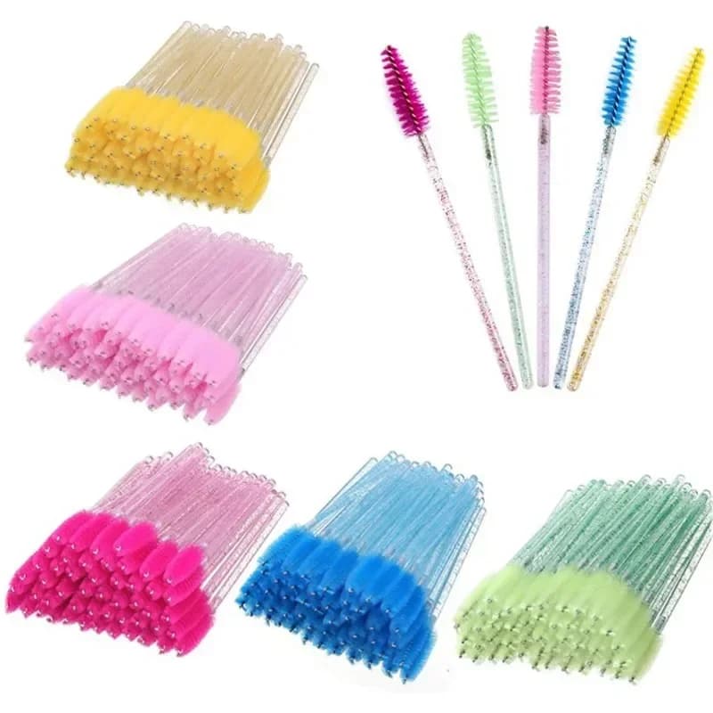 50 pcs brushes for eyelashes disposable mascara stickers spooler eyelashes cosmetic brush
