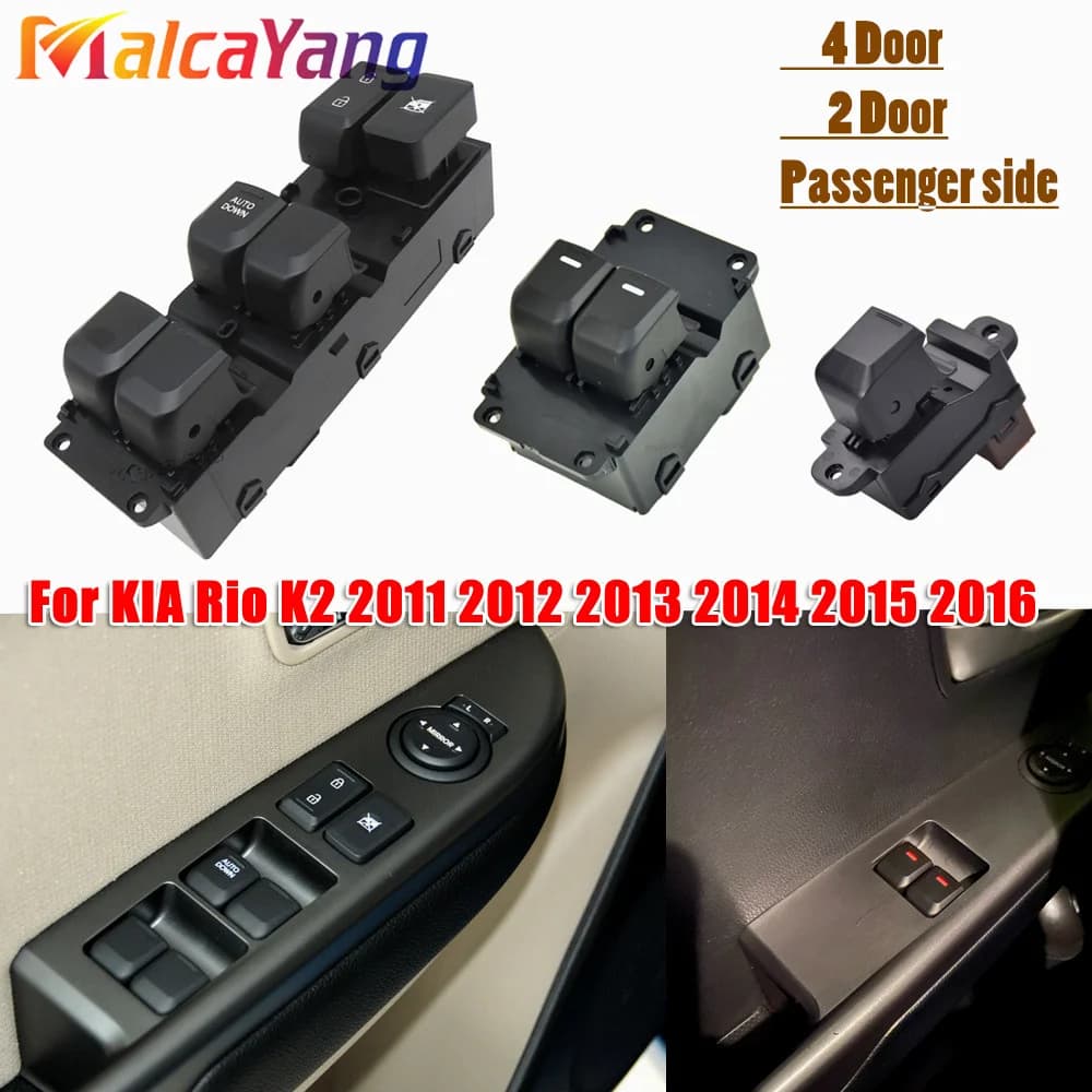 Per Kia K2 Rio 3 (2/4 porte) Finestra di energia elettrica Interruttore di controllo principale Porta in vetro Ascensore Pulsante di controllo 93570-4X000 935704 X000