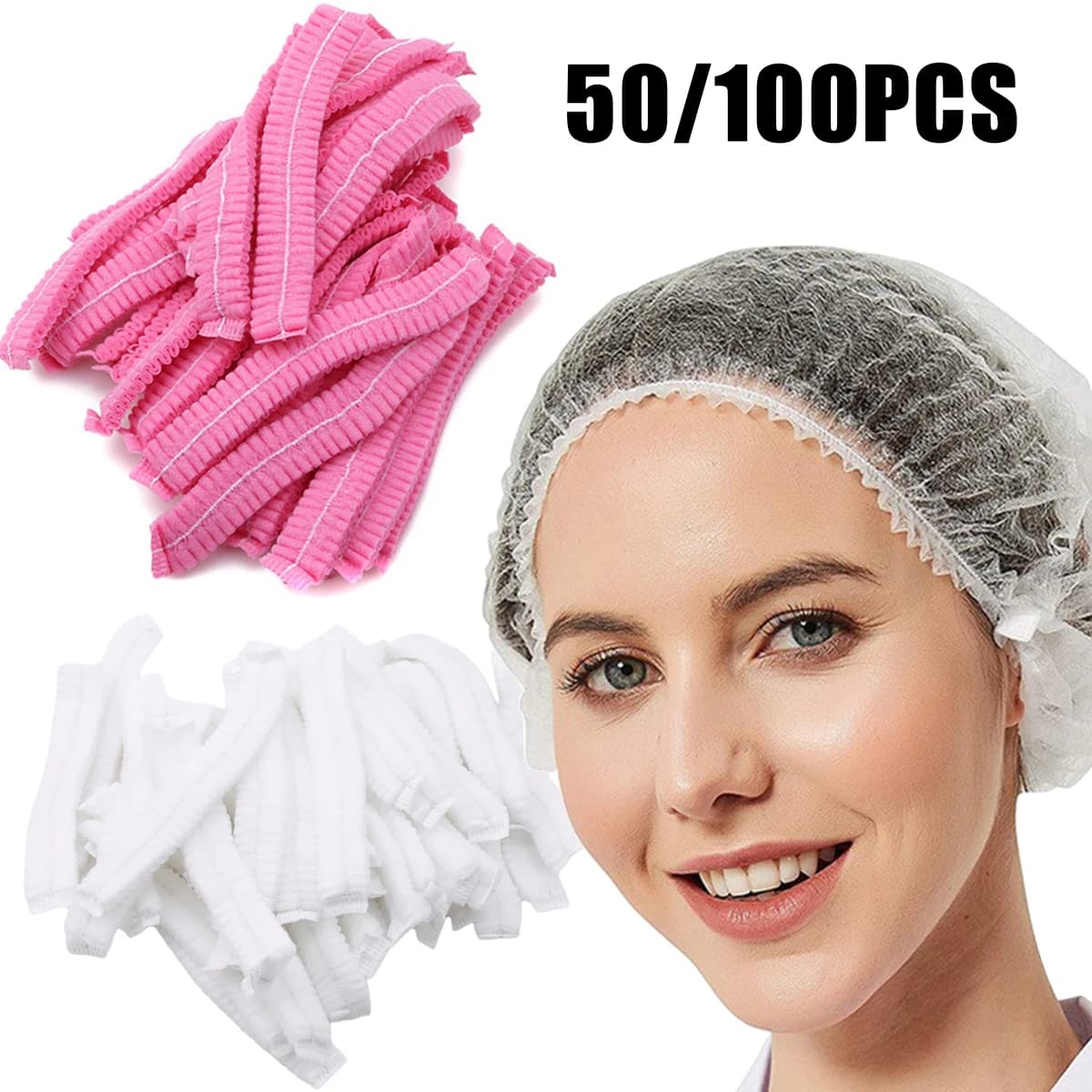 50/100PCS Waterproof Hair Retines Nonwoven Shower Head Dust Cap Extended Eyelashes Makeup Tool for Hotel Travel Accessories