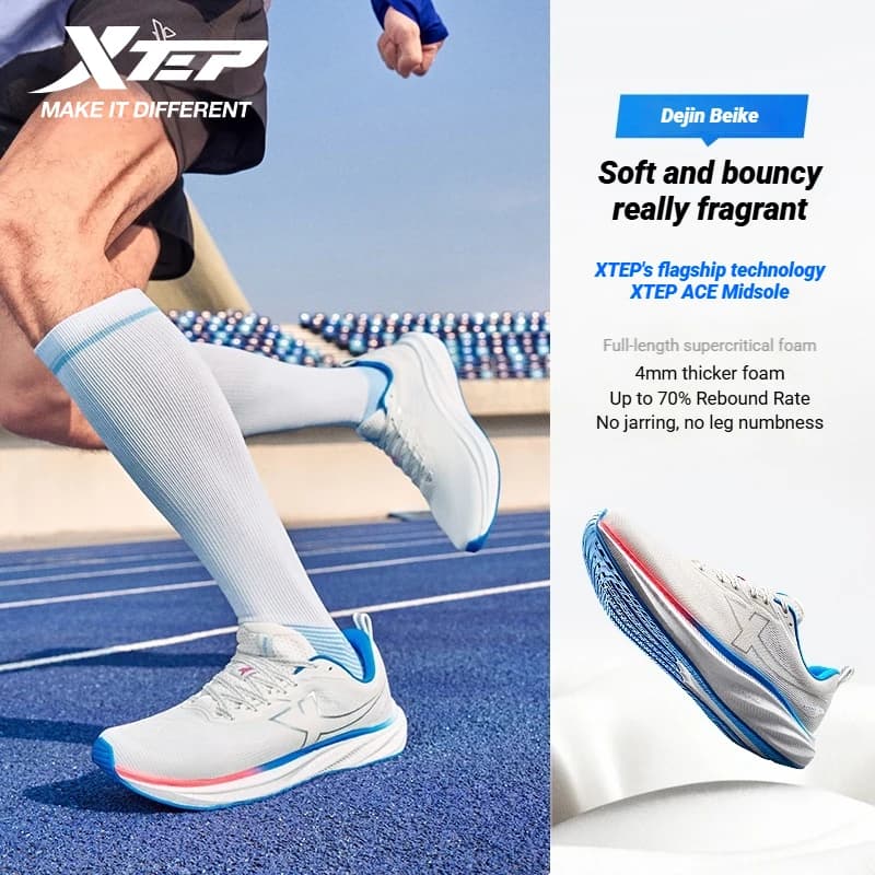 Xtep PIONEER 2.0 Mesh Sports For Men Sneakers invernali Scarpe da corsa leggere e ammortizzanti Low Incline 874119110009
