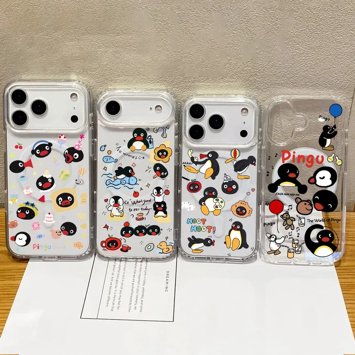 Penguin Pingu Magnetic Wireless Charge Phone Case For Samsung Galaxy S22 S23 S24 S25 FE Plus Ultra Edge Z Flip 3 4 5 6 7 Cover