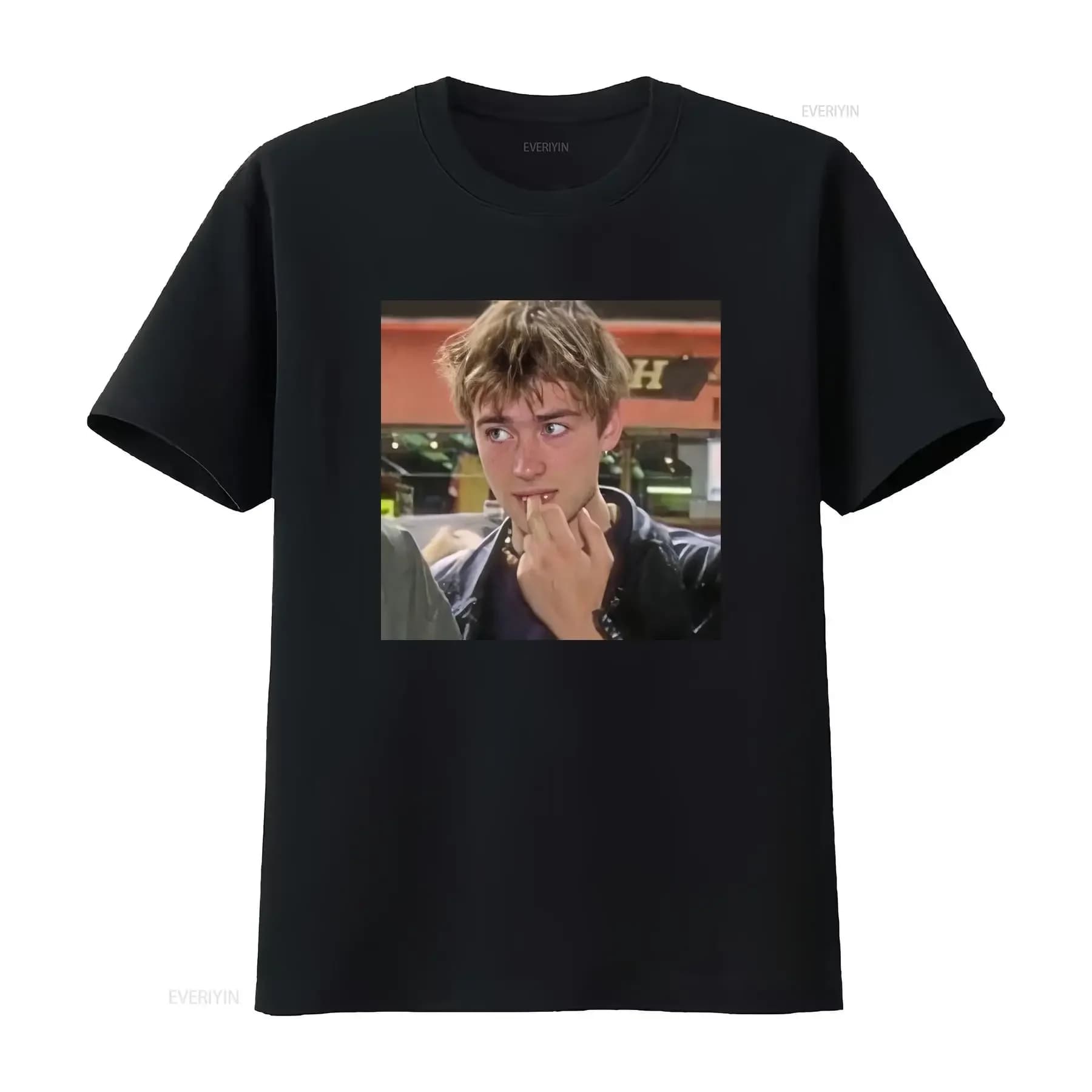 Damon Albarn photo print T-shirt for men, elegant and unique design, vintage streetwear washed effect, for everyday use, chart