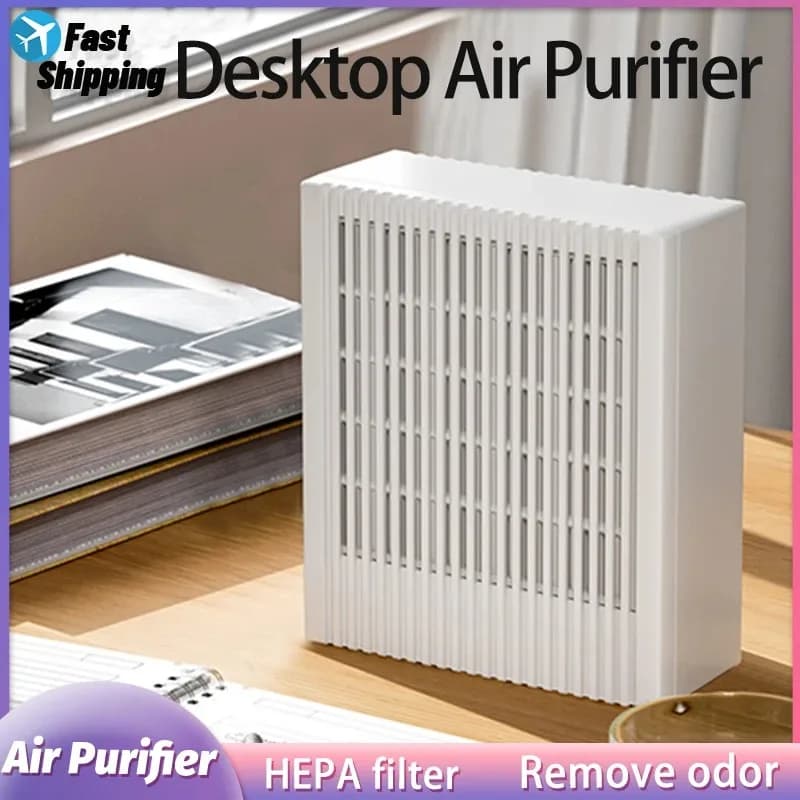 Mini air purifier table air purifier with HEPA filter portable air filter odor removal device PM 2.5 deodorant for auto office