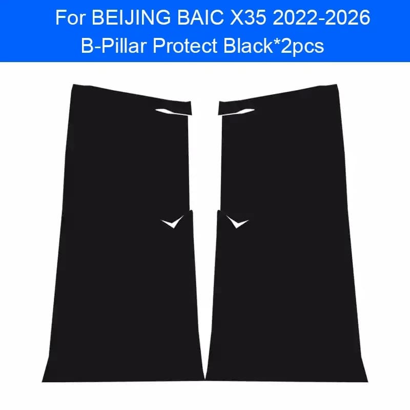 Car B-Pillar Toothbrush Protecting Damper for EIBJING BAIC X35 2022-2026 PU Leather Pad Anti-Calcio Zerbino Scratch Car Accessories