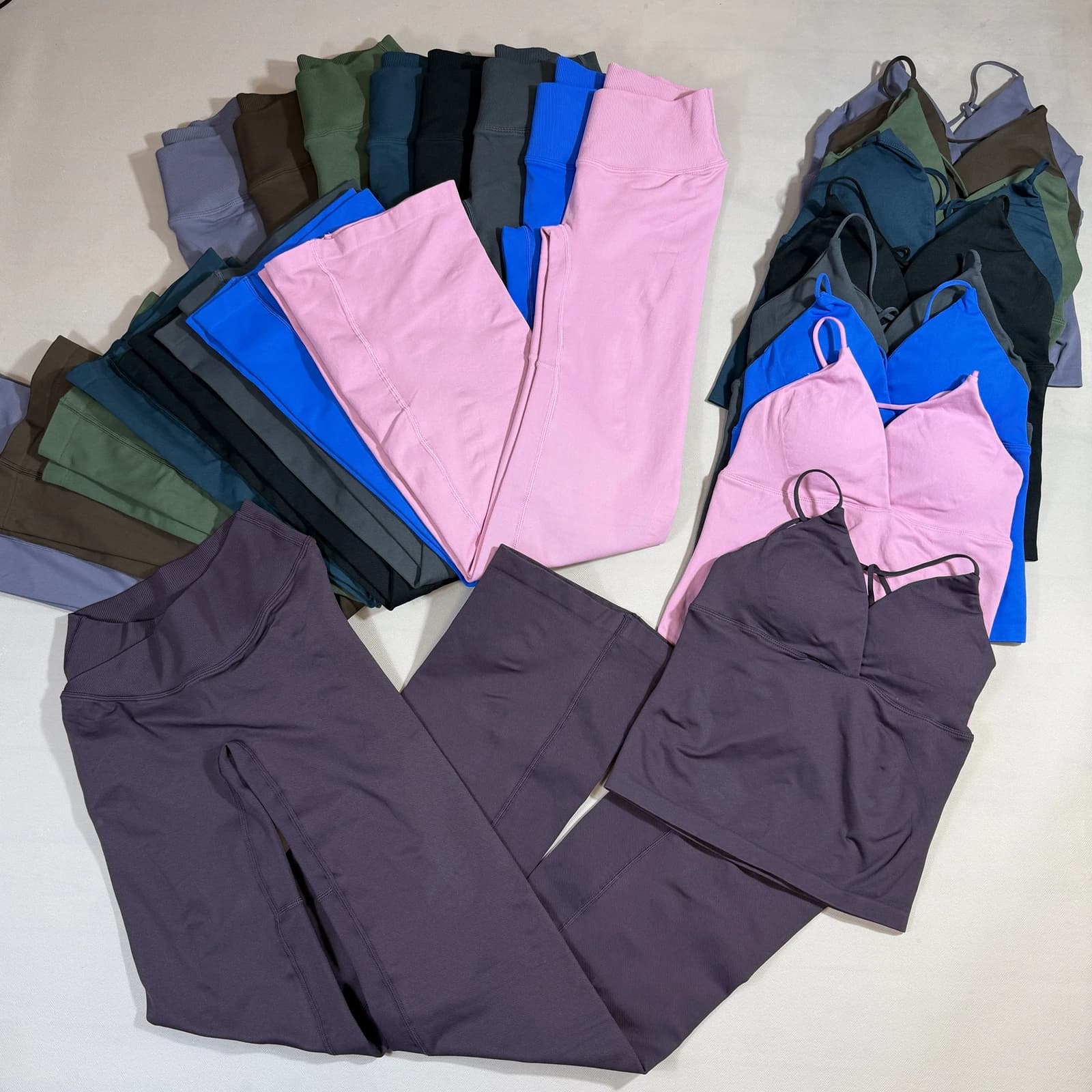 Leggings da donna Top and Vision Flares, pantaloni yoga senza cuciture a V incrociata, leggings sportivi senza cucitura frontale, pantaloni da allenamento a gamba larga