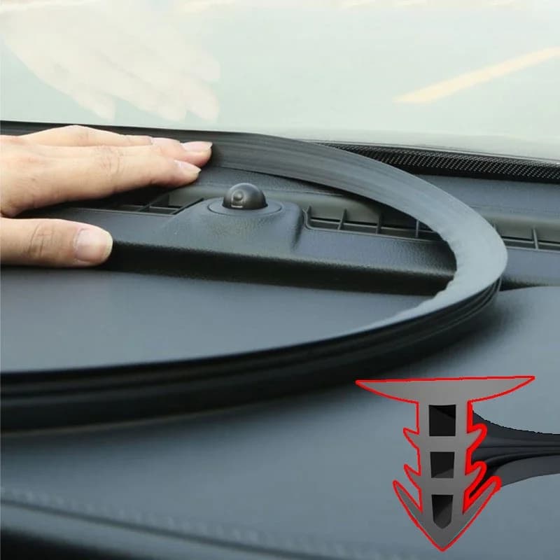 KMIND 1.6m striscia di tenuta del cruscotto automatico adesivo universale per Auto guarnizioni in gomma isolamento acustico per accessori per Auto Weatherstrip