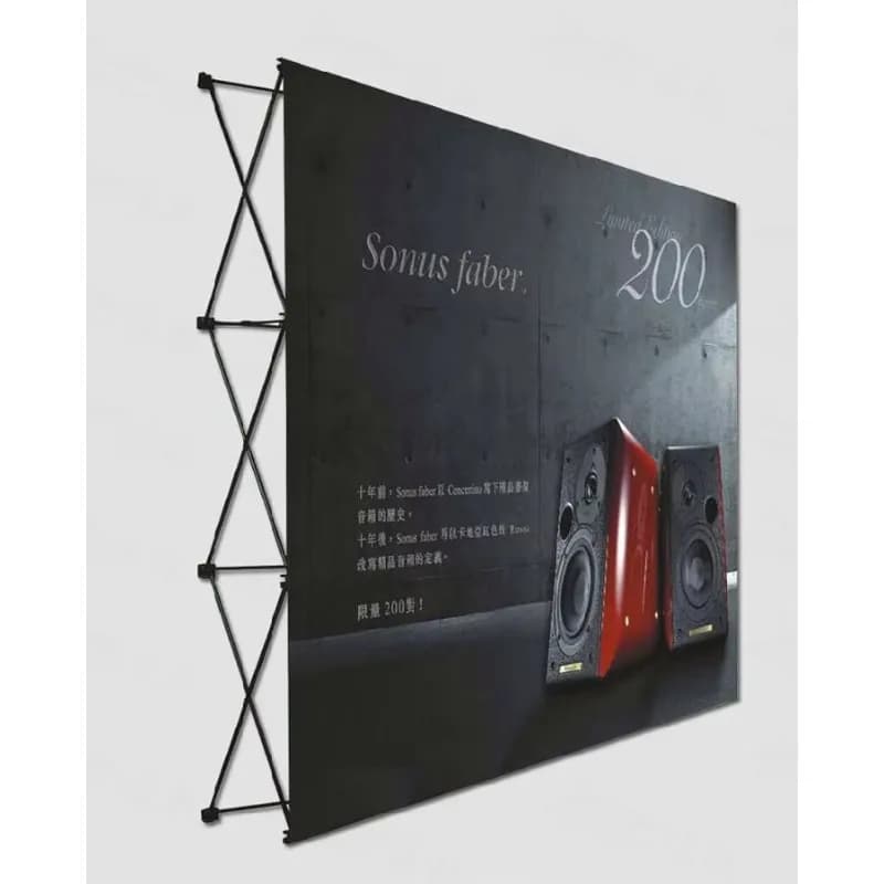 Staffa pop-up in alluminio Sfondo 10 piedi * 10 piedi Sfondo Monitor Espositore pop-up Espositore dritto pop-up