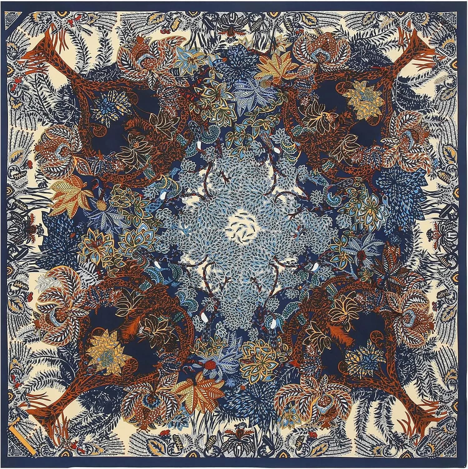 Foulard quadrato da donna effetto seta, grande 35 pollici, sciarpa in raso effetto seta per avvolgere i capelli, bandana per dormire