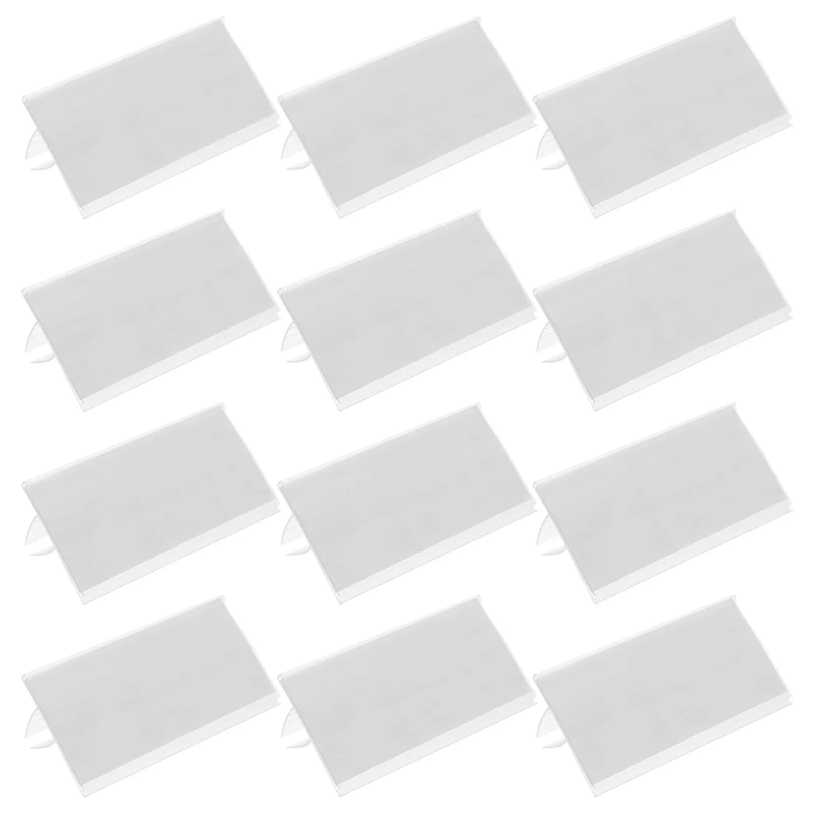 50Pcs Shelf Label Holders Plastic Transparent Wire Rack Clips Versatile Retail Display Wire Shelf Accessories Label Holders