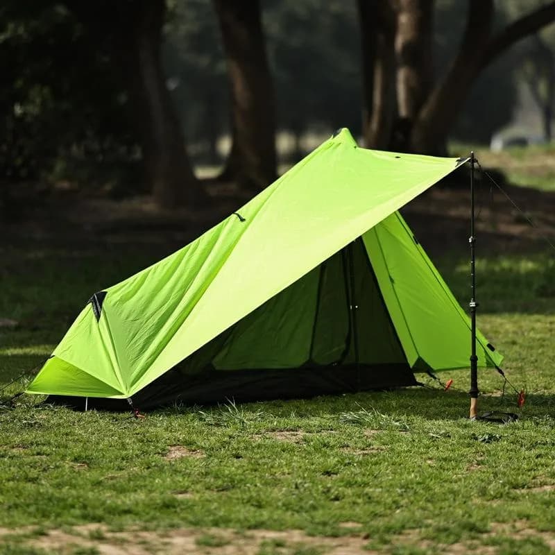 Tenda BC in Nylon 15D Leggera, Monoposto, Portatile, Senza Pali, per Campeggio, Trekking, Sopravvivenza e Bushcraft