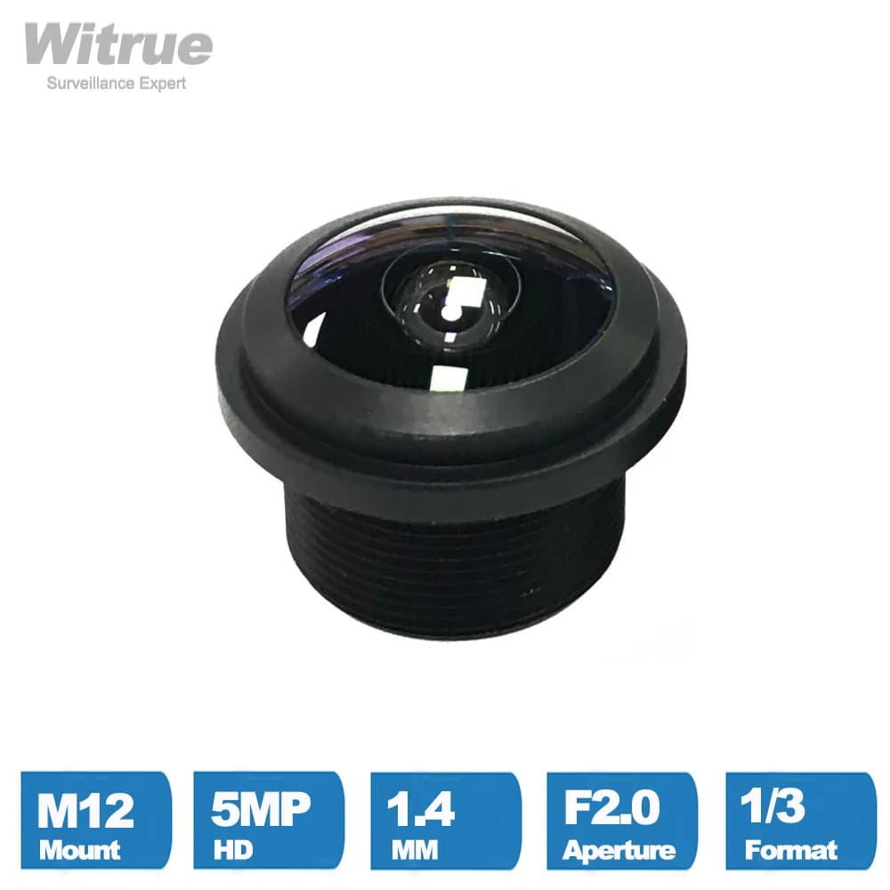 Obiettivo Fisheye 1.4mm 1.78mm HD 5MP 210/200 gradi MTV M12 x 0.5 Montaggio 650nm Filtro per telecamere di sicurezza per telecamere per auto CCTV