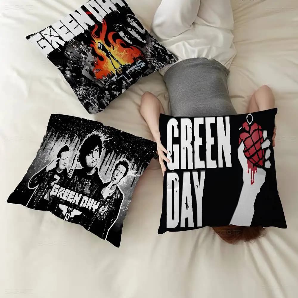 G-Green D-Day Band Pillow Gift Home Office Decoration Bedroom Sofa Car Cuscino Cover Case 45x45