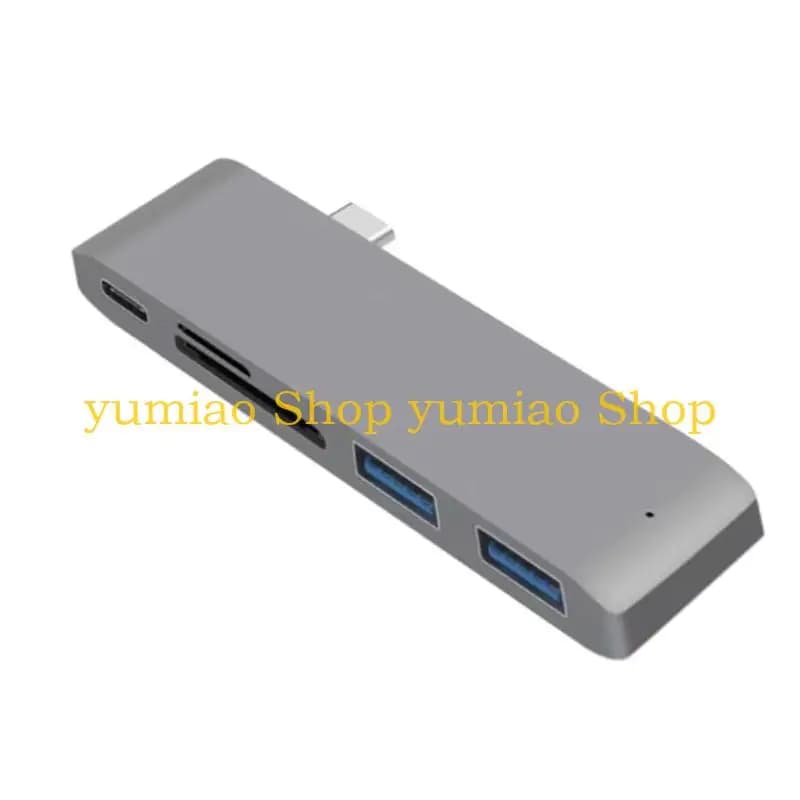 587B Docking station hub USB C 4/5 in 1 Adattatore USB C con lettore schede USB/USB C Porta da 3,5 mm Alimentazione per