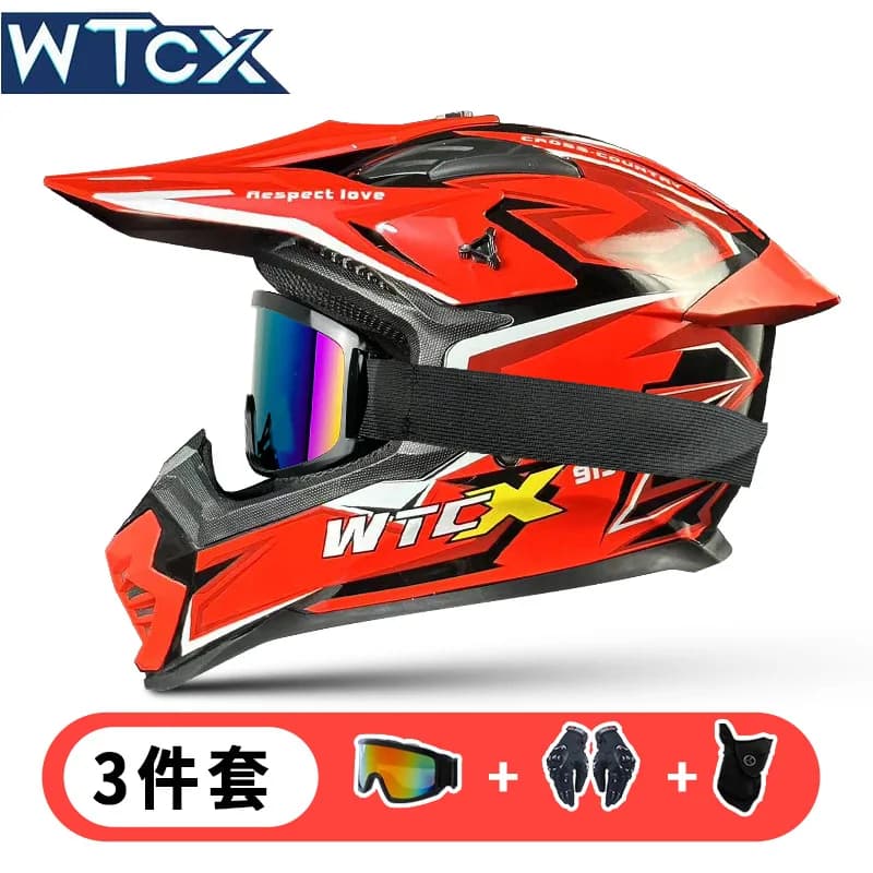 3 Integrated Motorcycle Helmets Offroad, ATV, Dirt Bike, Downhill MTB DH, Running Helmet, Motocross Kids Helmet