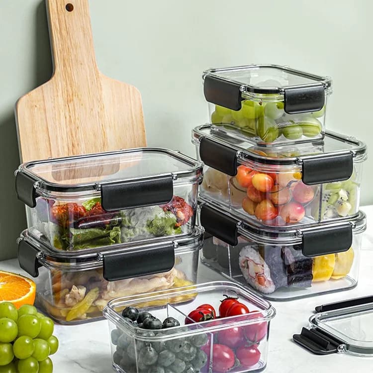 Gloway 1 ~ 3 scomparti BPA-Free a tenuta stagna impilabile durevole scatola da pranzo per alimenti contenitore ermetico per alimenti da cucina in plastica