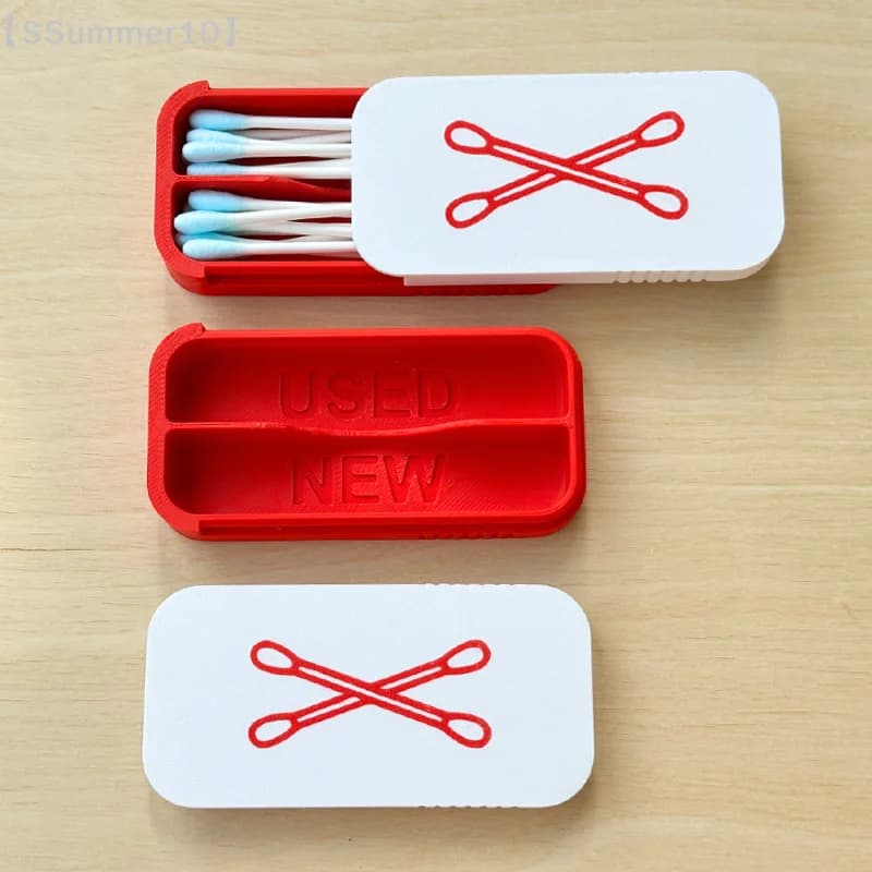 【SSummer10】Organizzatore per bastoncini di cotone da viaggio con chiusura scorrevole e sicura - Il design compatto dona ordine alla routine quotidiana【SS】
