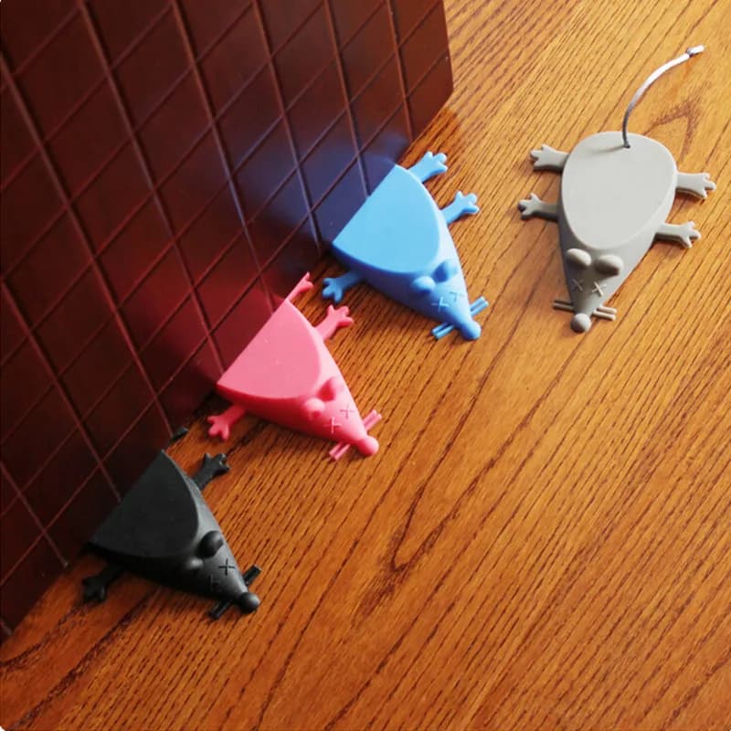 1PC/3PCS Fermaporta in Silicone a Forma di Topo Cartone Animato, Accessori di Sicurezza per Bambini, Protezione per Bambini, Decorazione Casa Carina