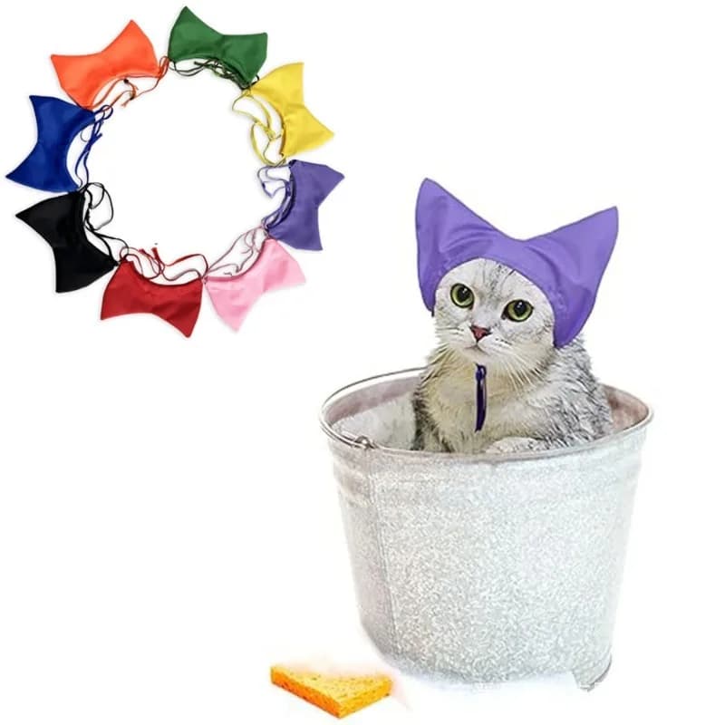 4 pieces waterproof headgear for the protection of the ears of pets, for the bath of dogs and cats, for swimming, to prevent water entry.