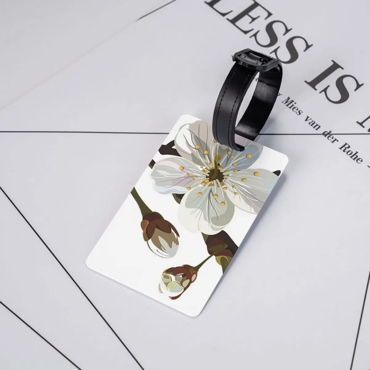 Etichette per Bagagli con Fiori di Ciliegio Giapponese Sakura, Accessori per Valigie, Targhette per Bagagli da Viaggio, Porta Etichette con Nome e Indirizzo