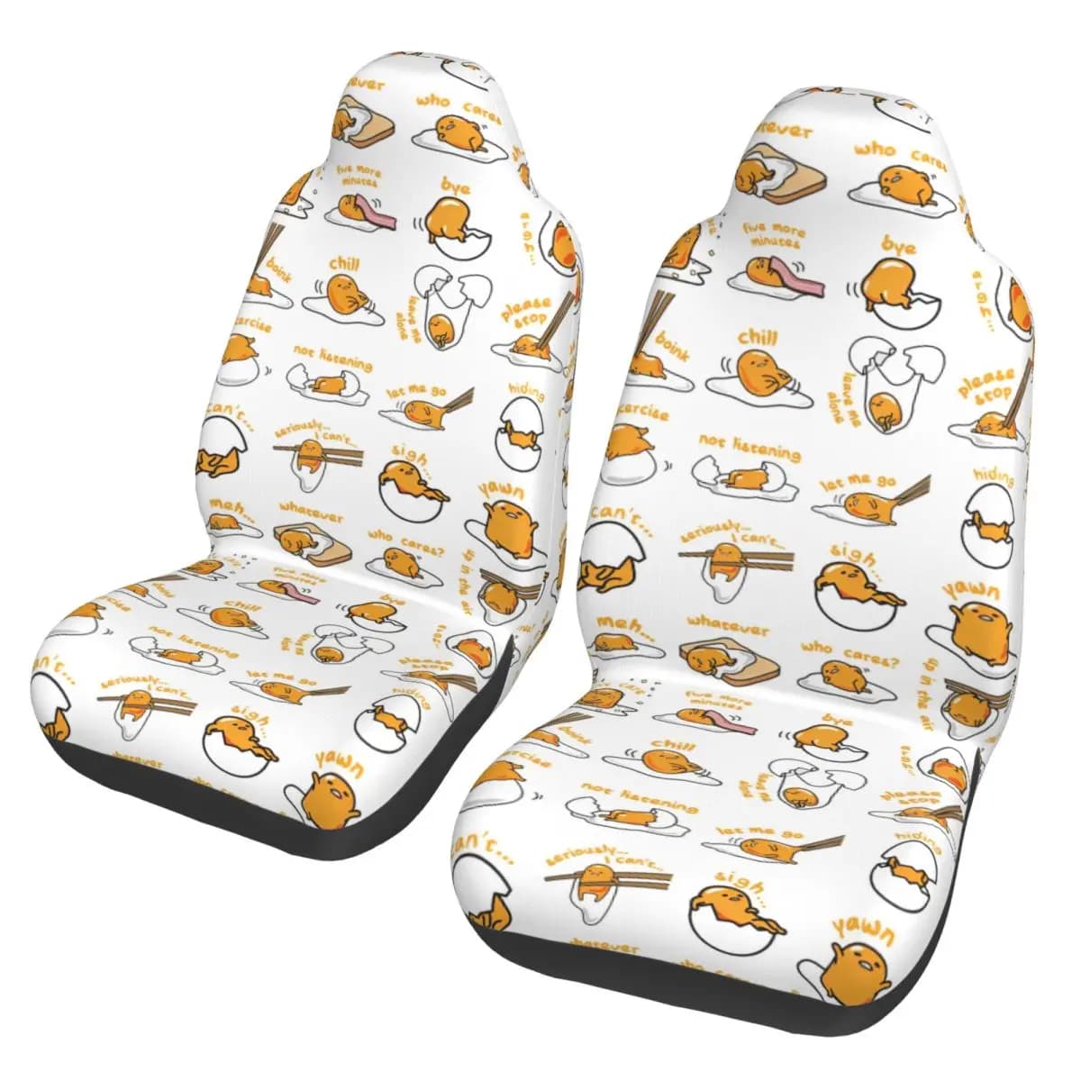 Simpatico coprisedile universale Gudetama Four Seasons per SUV Lazy Egg Cartoon Coprisedili per auto in fibra da pesca