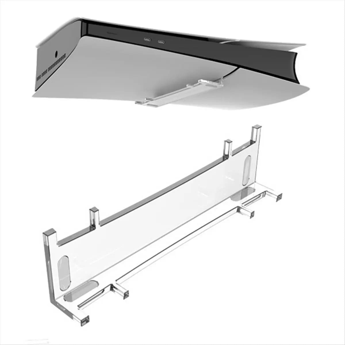 Supporto di Stoccaggio (BAAY) per Console Digitale Ottica PS5 Slim, Supporto Orizzontale Facile da Usare, Supporti in Cristallo per Console di Gioco, 1 Pezzo