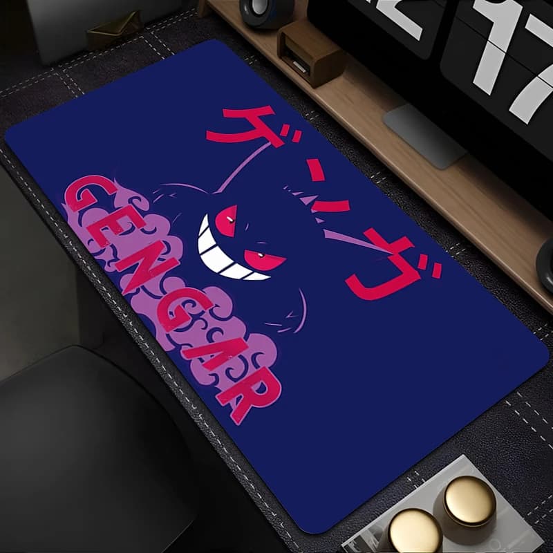 Mouse Mat P-Pokemon Gengar 90x40 cm Desk Mat for Games PC Sexy Computer Soul Mousepad Keyboard Accessories Laptop Mausepad