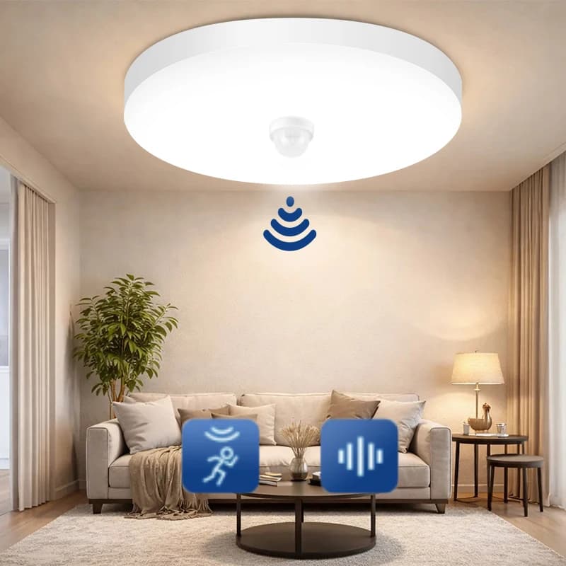 Lampada da soffitto con sensore di movimento Lampada da soffitto moderna a LED 20W/30W/40W 110V 220V luci a led per corridoio, garage, scale, balcone