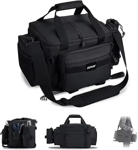Goture 45*30*24cm Quality Fishing Tackle Bag 600D Oxford Lure Box Fishing Gear Storage Bag Pack for Men Fly Fishing Backpack
