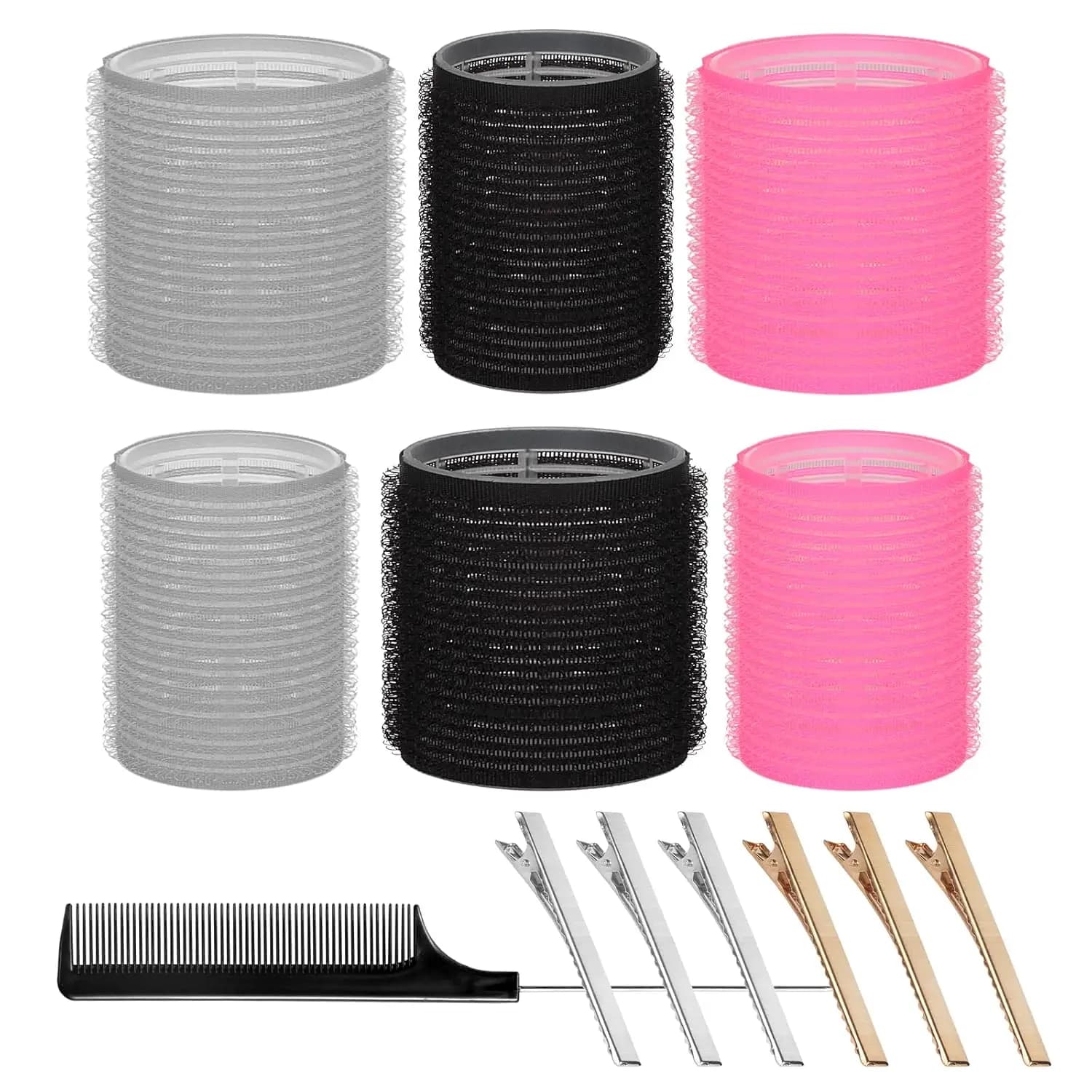 Set di 13 bigodini senza calore con clip per capelli lunghi e medi, strumenti per arricciare i capelli fai da te per donne
