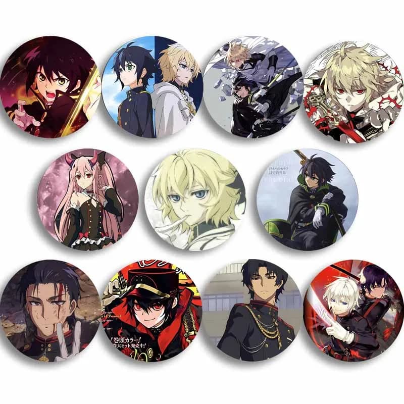 58mm Pop Anime Serafino della Fine Spilla Simpatico Cartone Animato Cosplay Distintivo Anime Spilla per Vestiti Decorazione Accessori Ventole Regali