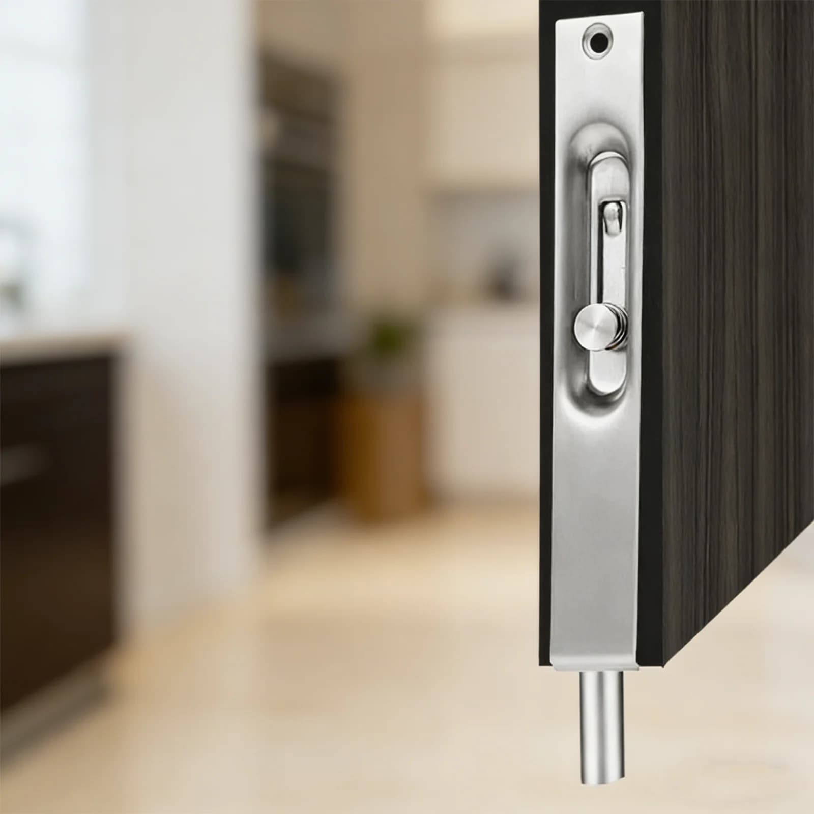 Serratura a Scatto Nascosta per Porte, Serratura di Sicurezza in Acciaio Inox a Scomparsa, Design Invisibile per Porte Francesi, Camere da Letto e Porte d'Ingresso