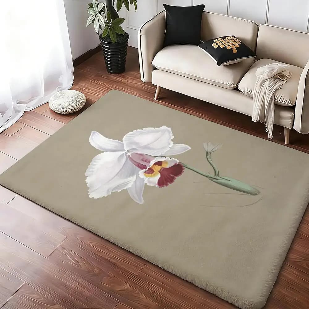 Tappetino Antiscivolo in Morbida Flanella con Motivo Bussola e Freccia, per Soggiorno, Camera da Letto e Cucina