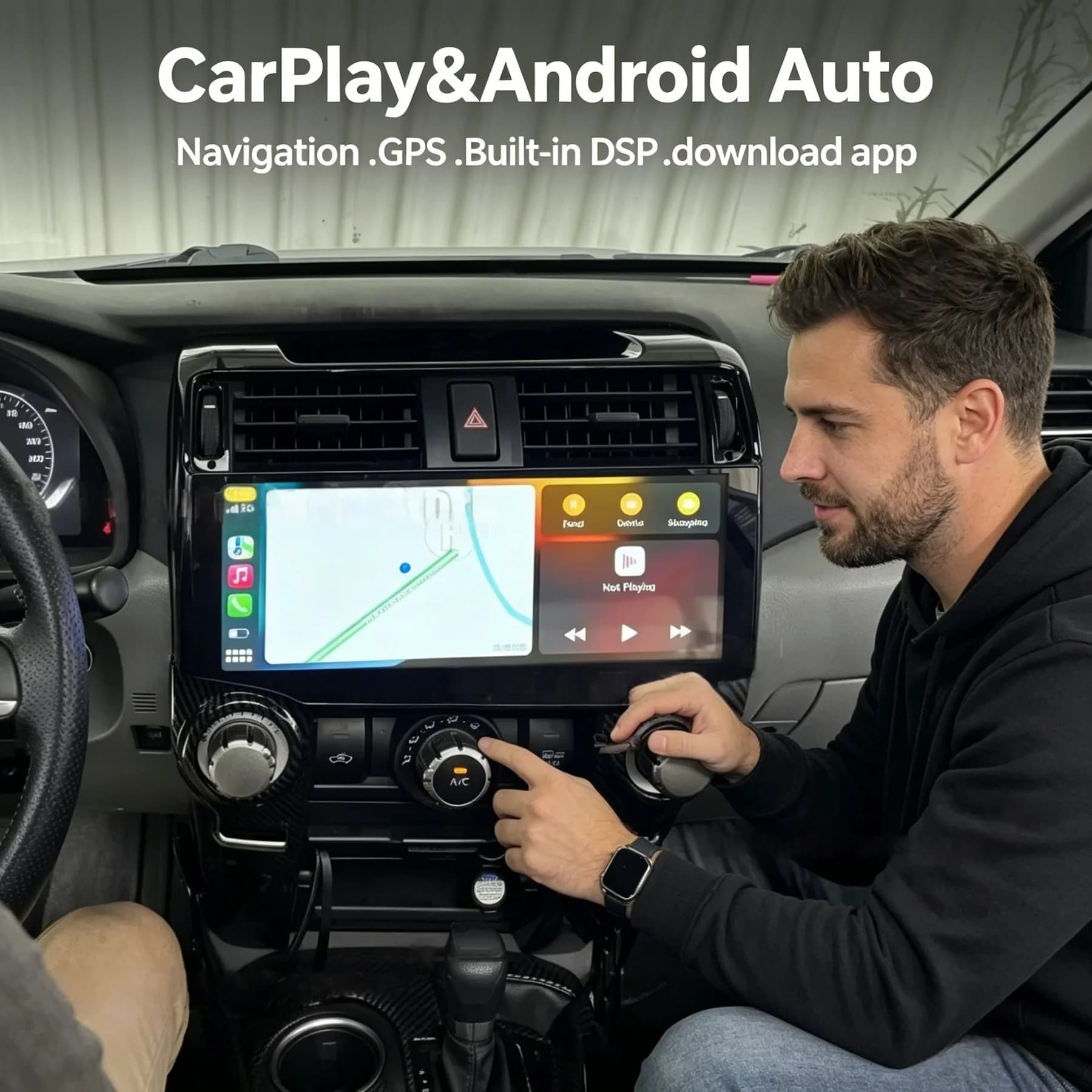 12.3" Screen For Toyota 4 Runner 2010-2021 2022 2023 Android Carplay Car Radio Multimedia Player GPS Stereo Navigation Head Unit