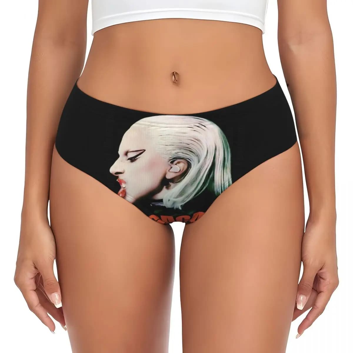 Mutandine personalizzate Lady Gaga Mayhem Music Singer, biancheria intima traspirante da donna, regalo di San Valentino