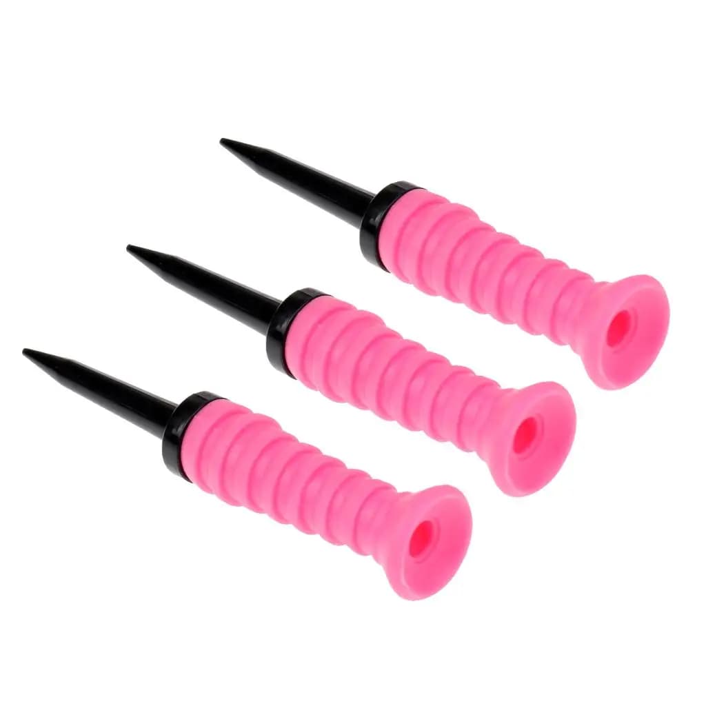 Confezione da 3 tei professionali da golf, tee flessibili in gomma plastica da 83 mm, colore casuale