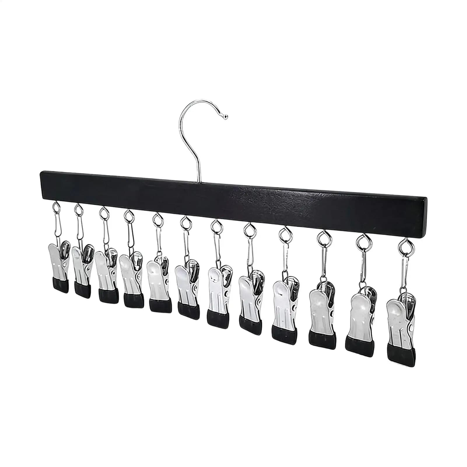 Appendiabiti da armadio in metallo con 12 clip antiscivolo, organizer per vestiti, calze, pantaloni, biancheria intima, cappelli, sciarpe, cravatte, per la casa