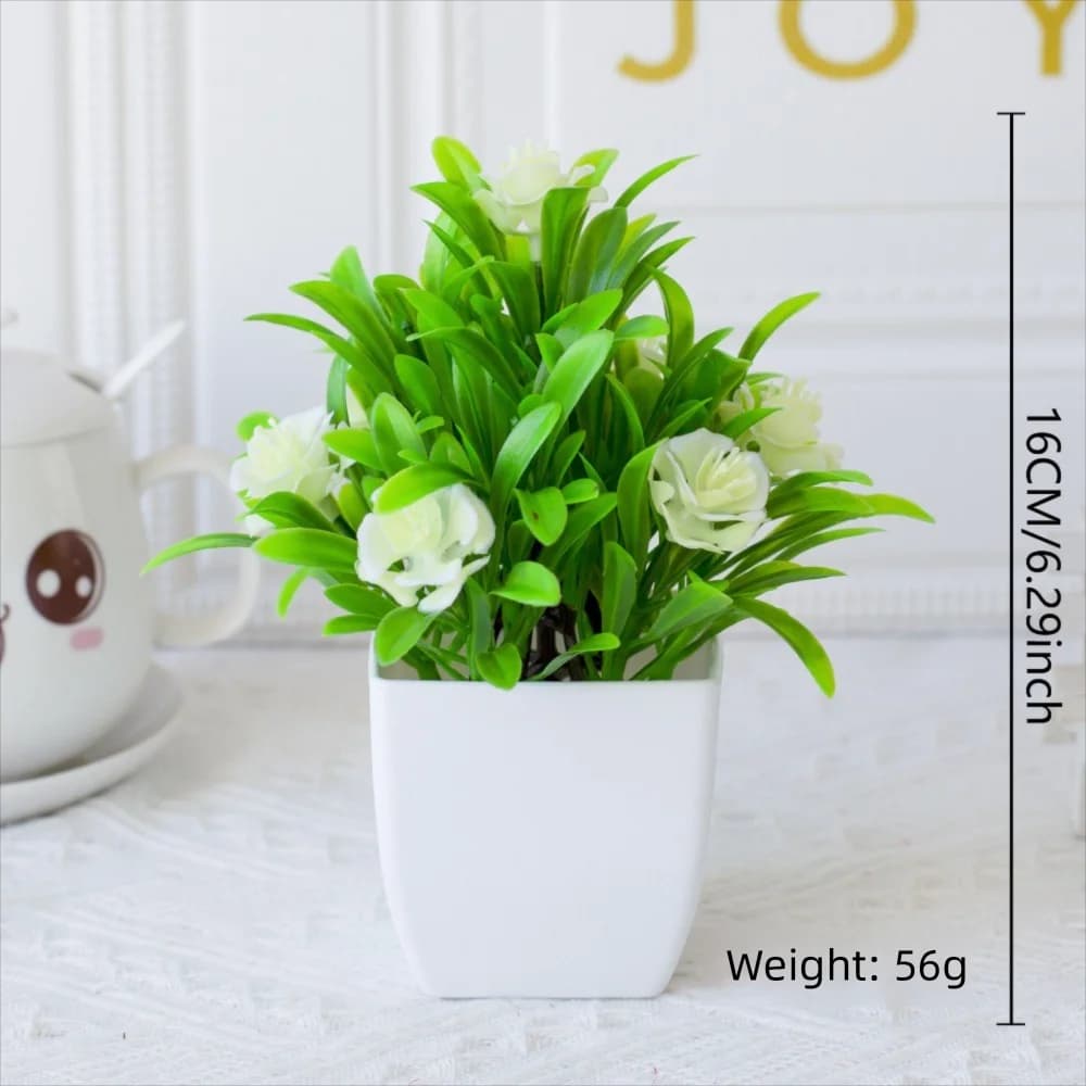 Mini Fake Potted Flowers False Plants Bonsai Potted Ornaments Table Decor Simulated Tree Pot Plants Home Garden Decor