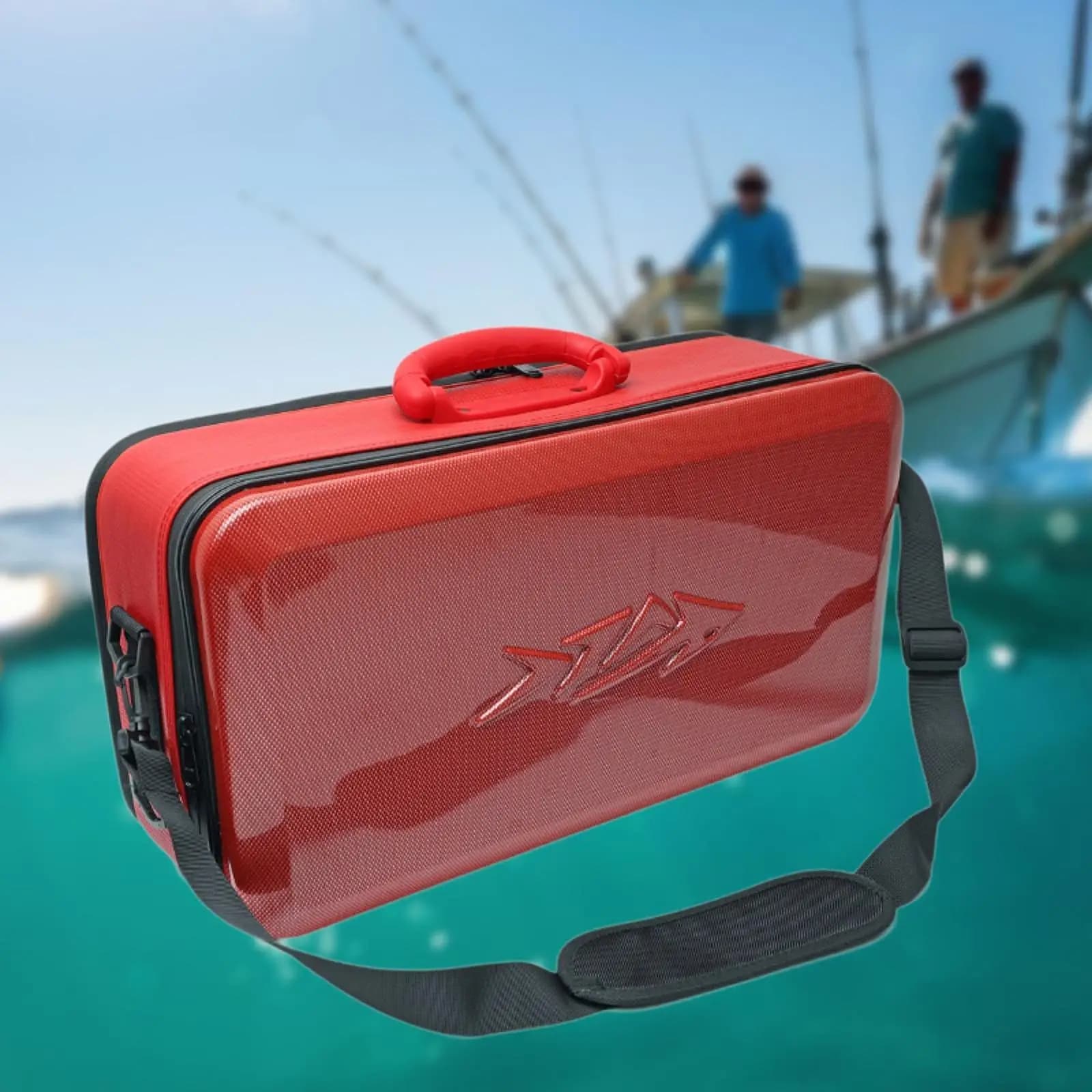 Hard Shell Fishing Reel Storage Box Adjustable Divider Portable Fishing Tackle Organizer for Professional Anglers Trips