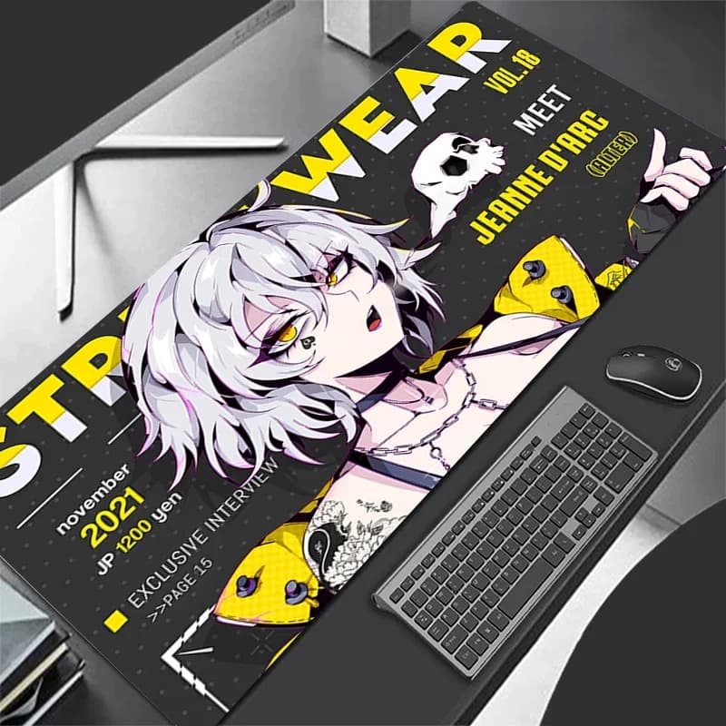 Kawaii Anime Sexy Girl Mouse Pad XXL PC Skull Gamer Cabinet Mousepad 900x400 Extended desk pad Laptop Soft non-slip keyboard mat